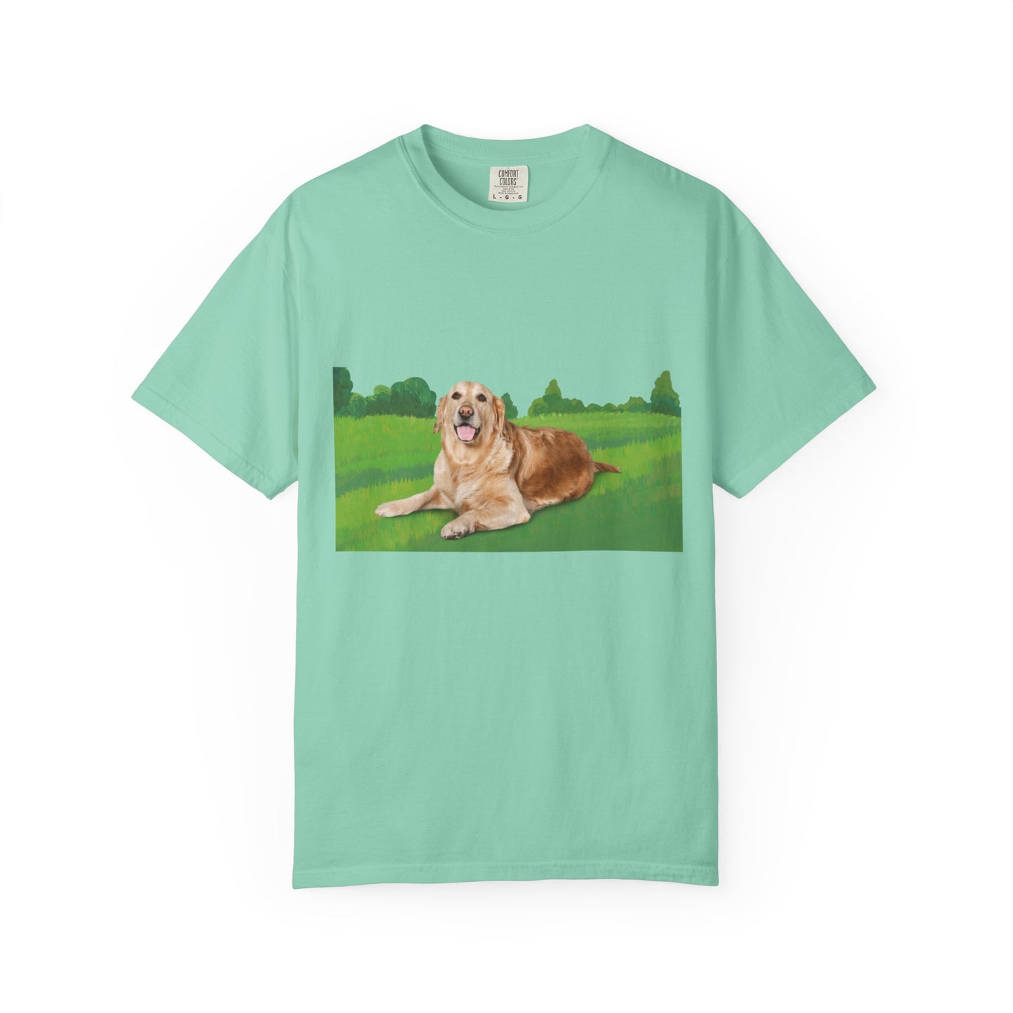 Golden Retriever Graphic T-Shirt — "Born to Lead" Dog Lover Tee