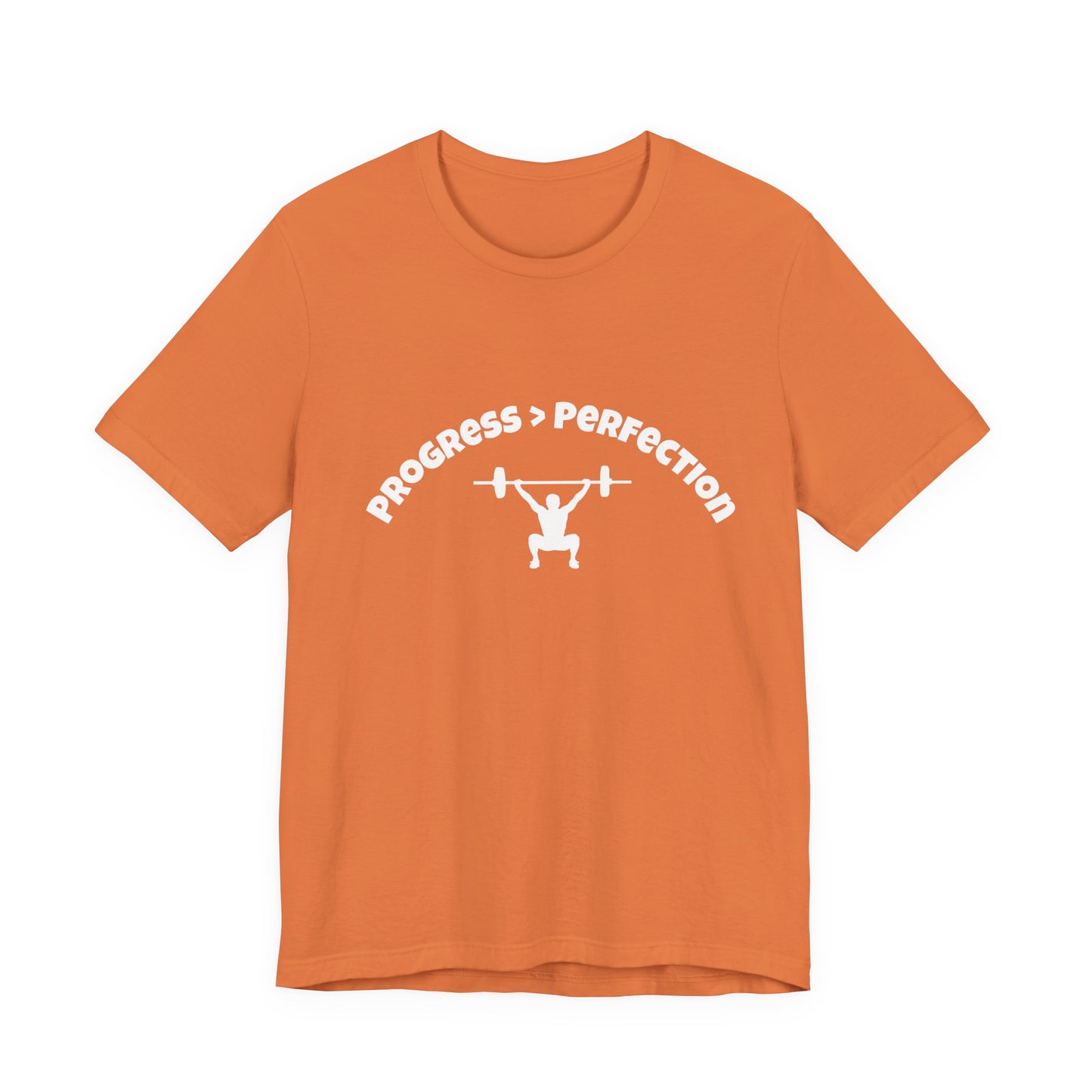 Progress > Perfection Weightlifting T‑Shirt — Motivational Gym Tee