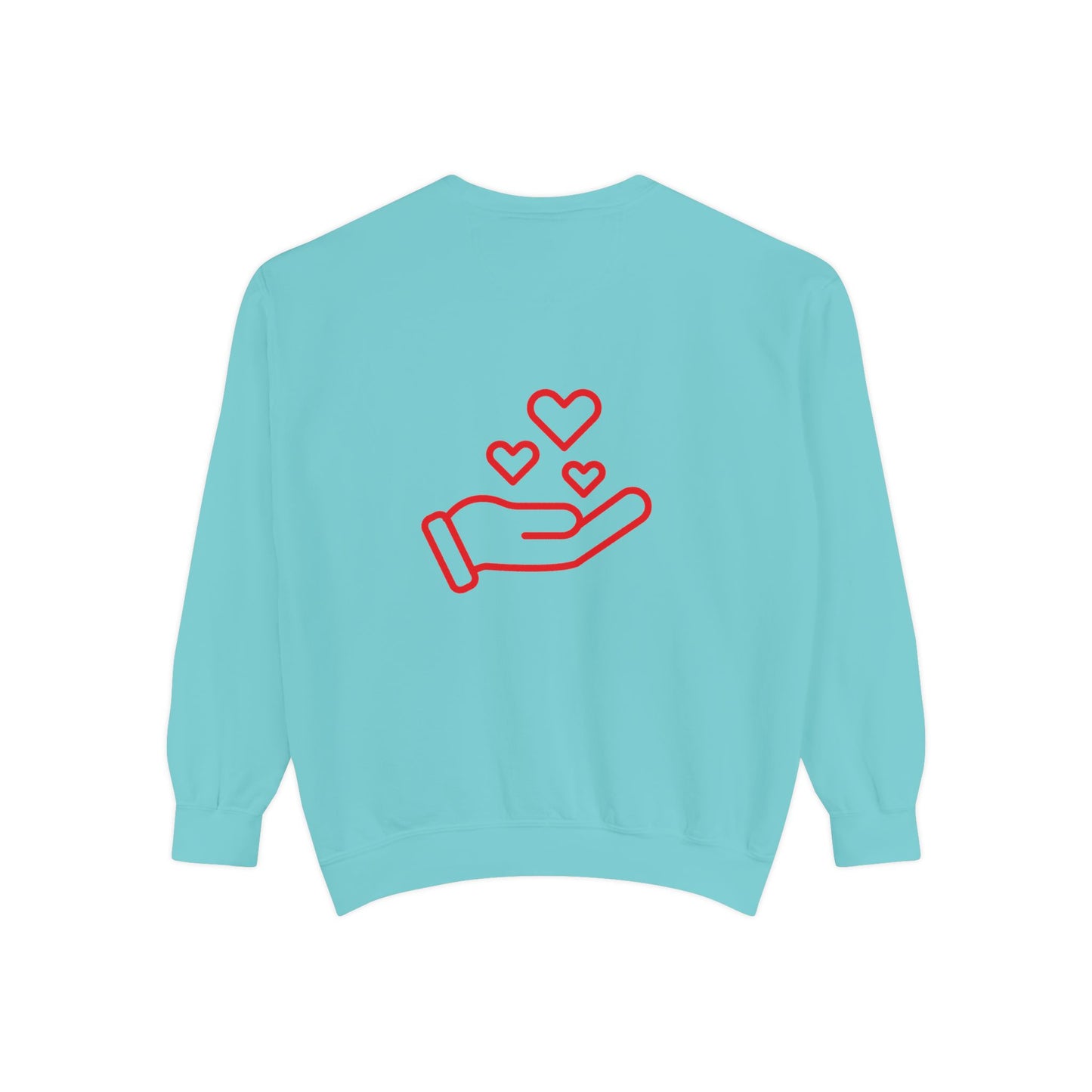 Christian Graphic Sweatshirt — "GRACE: God’s Redemption and Christ’s Expense" with Heart Hand Back Embroidery