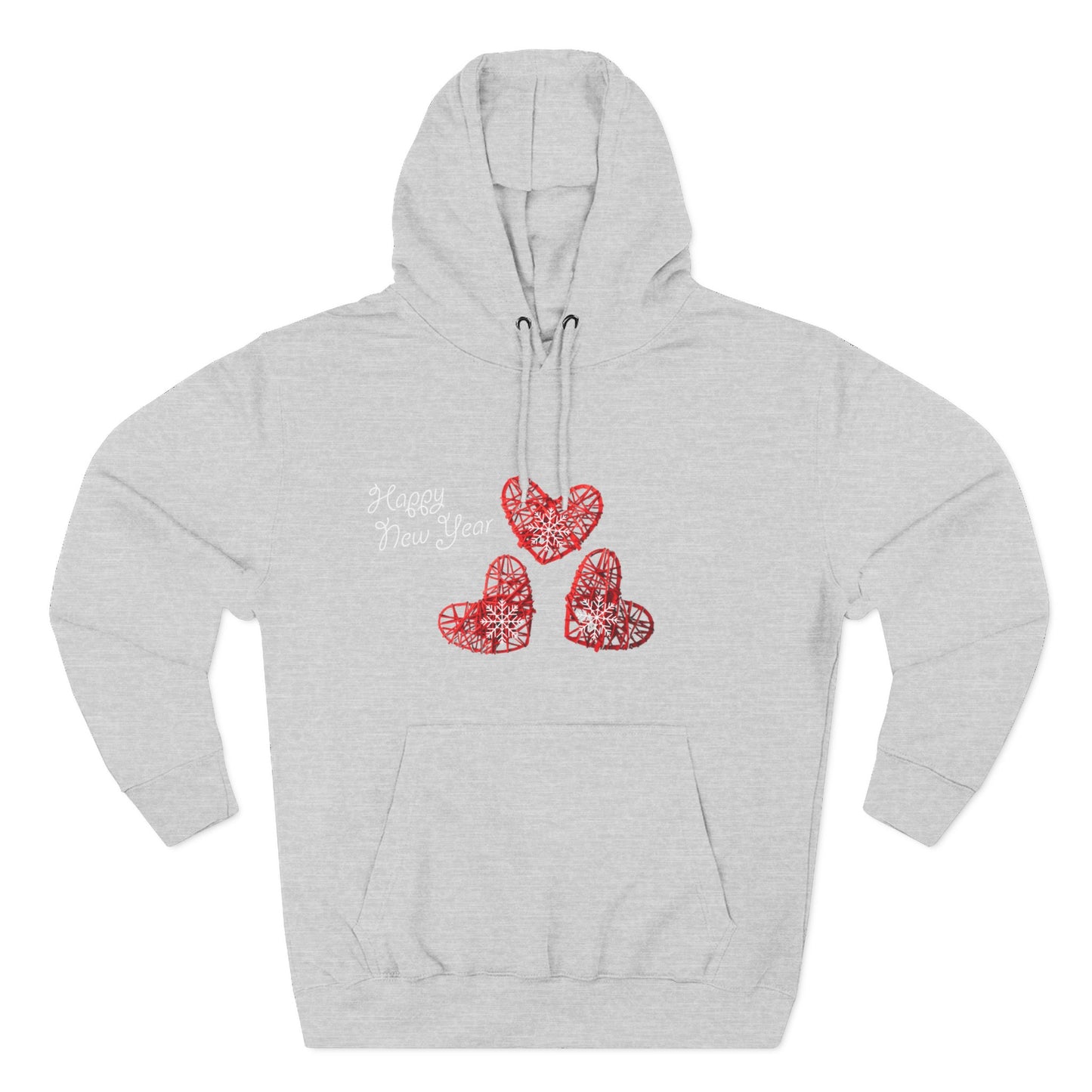 Grateful Joyful Blessed Hoodie — Heart Graphic Fleece Pullover
