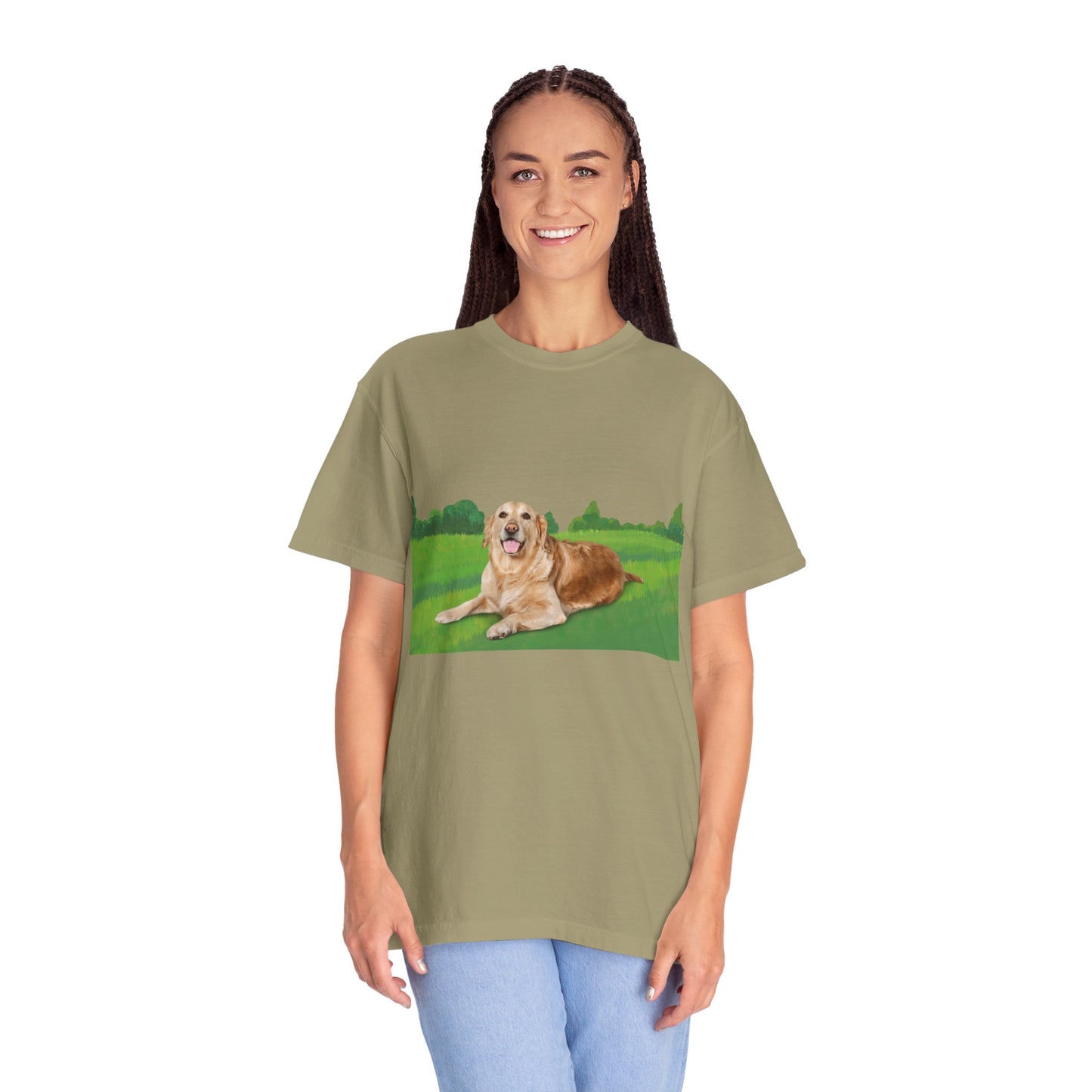 Golden Retriever Graphic T-Shirt — "Born to Lead" Dog Lover Tee