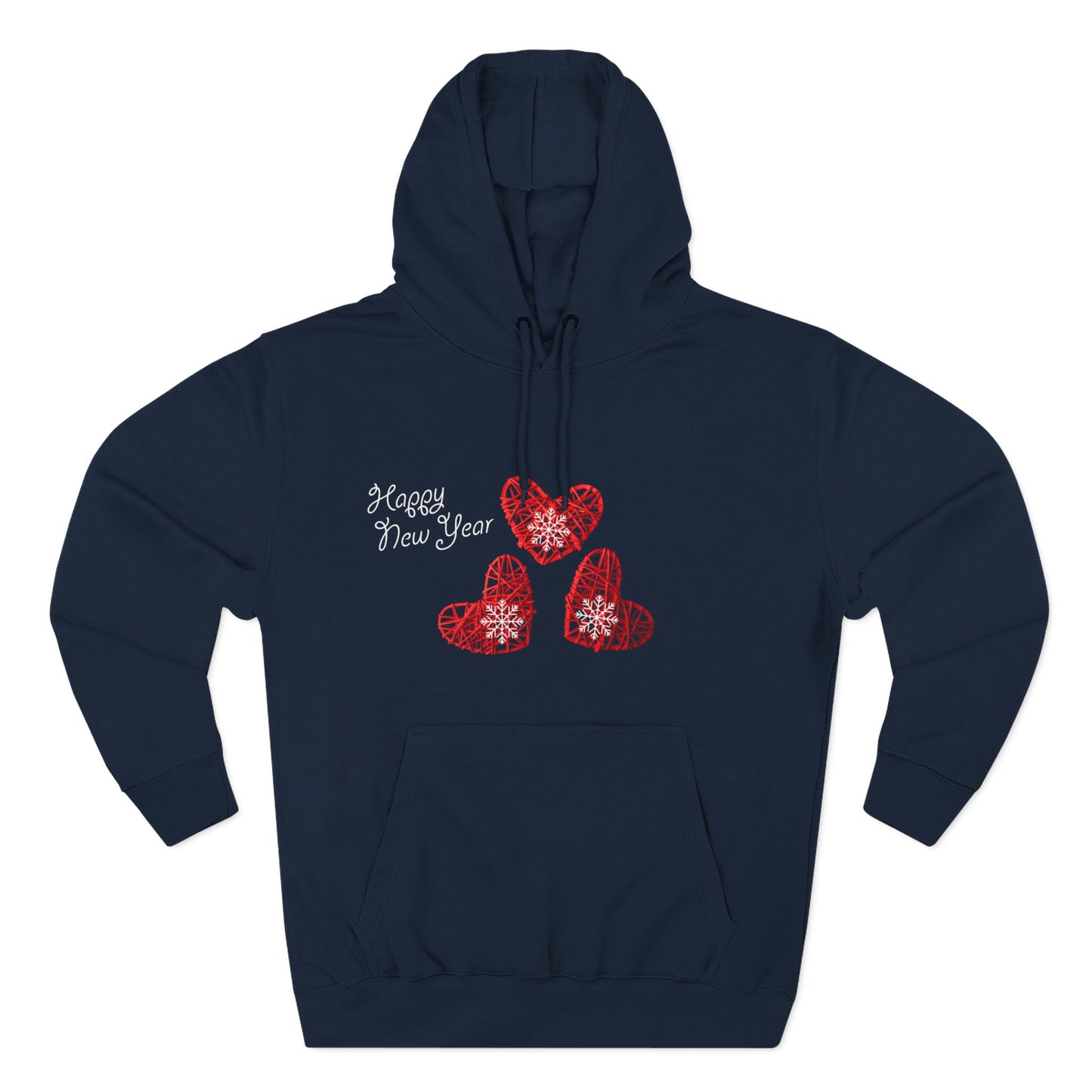 Grateful Joyful Blessed Hoodie — Heart Graphic Fleece Pullover