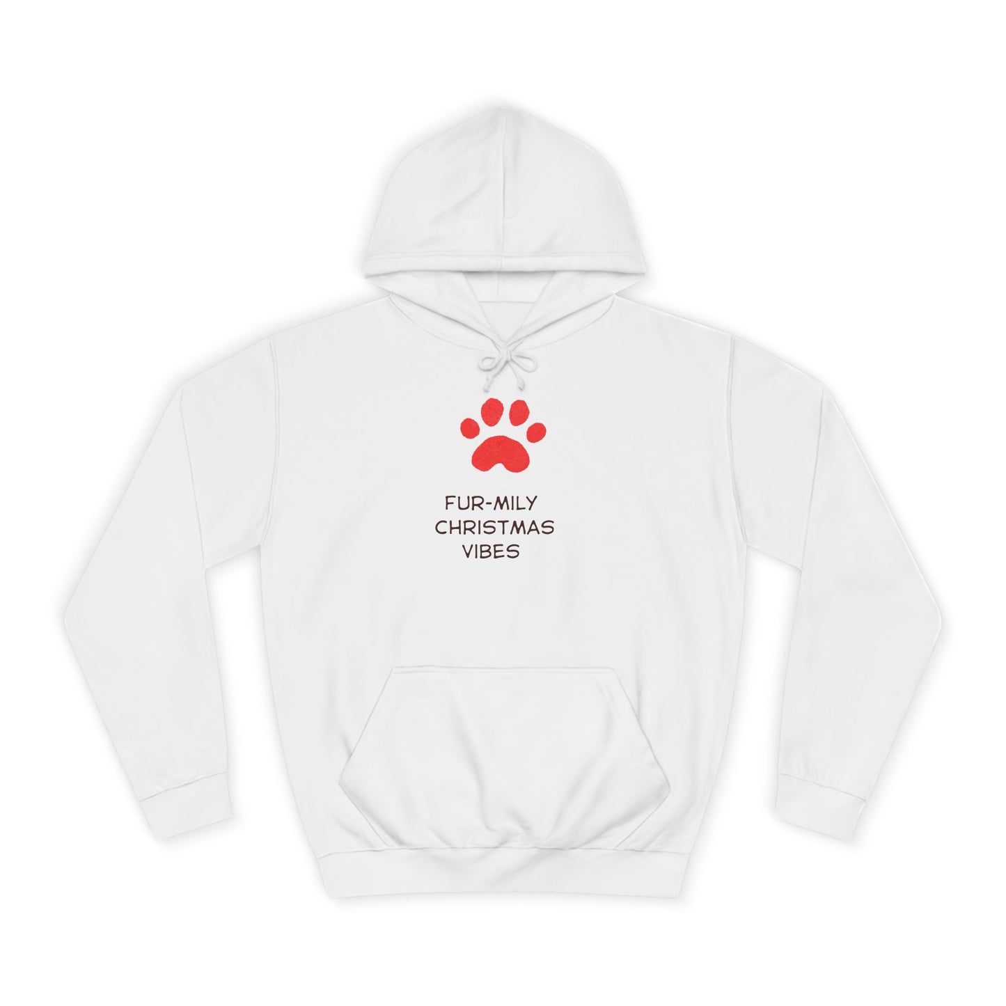 College Paw Hoodie – Cute Red Paw Print Campus Sweatshirt