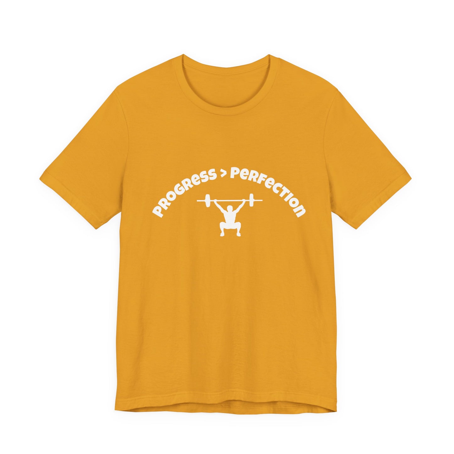 Progress > Perfection Weightlifting T‑Shirt — Motivational Gym Tee