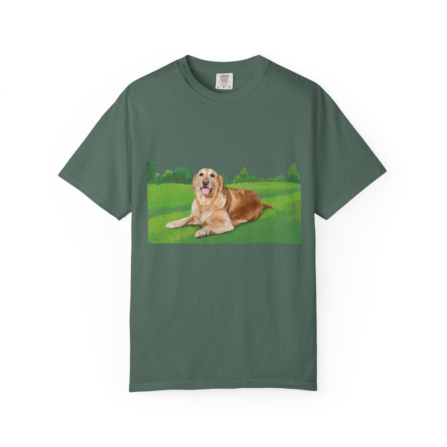Golden Retriever Graphic T-Shirt — "Born to Lead" Dog Lover Tee