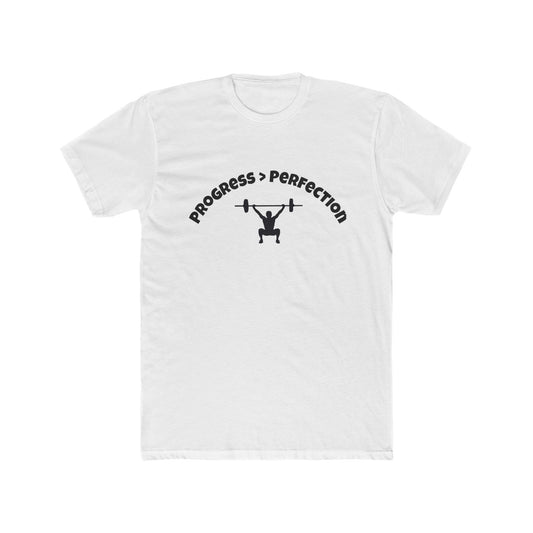 Progress > Perfection Weightlifting Tee — Motivational Gym T-Shirt