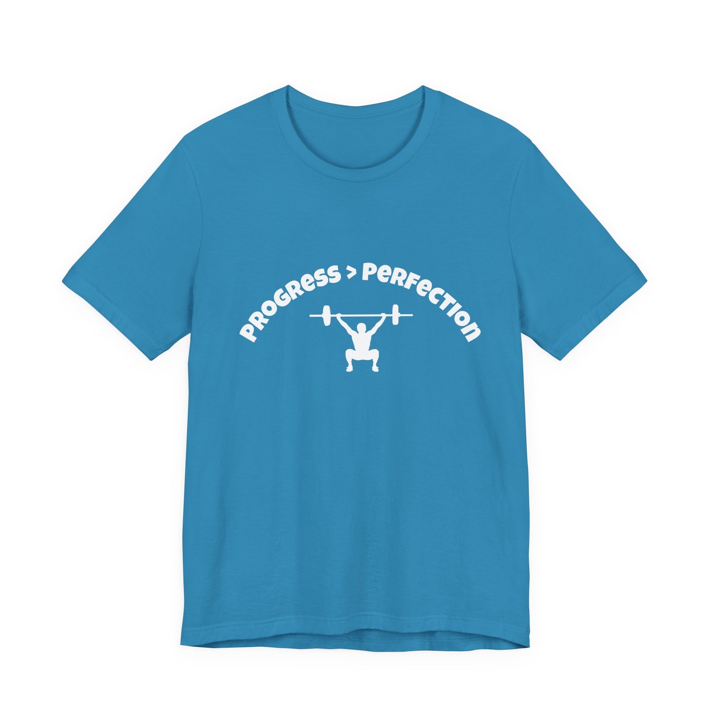 Progress > Perfection Weightlifting T‑Shirt — Motivational Gym Tee