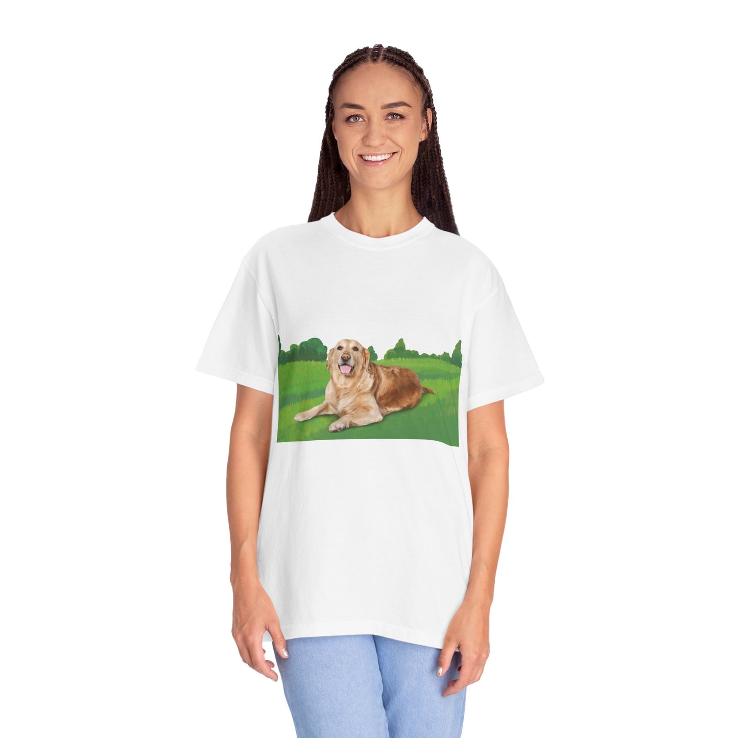 Golden Retriever Graphic T-Shirt — "Born to Lead" Dog Lover Tee