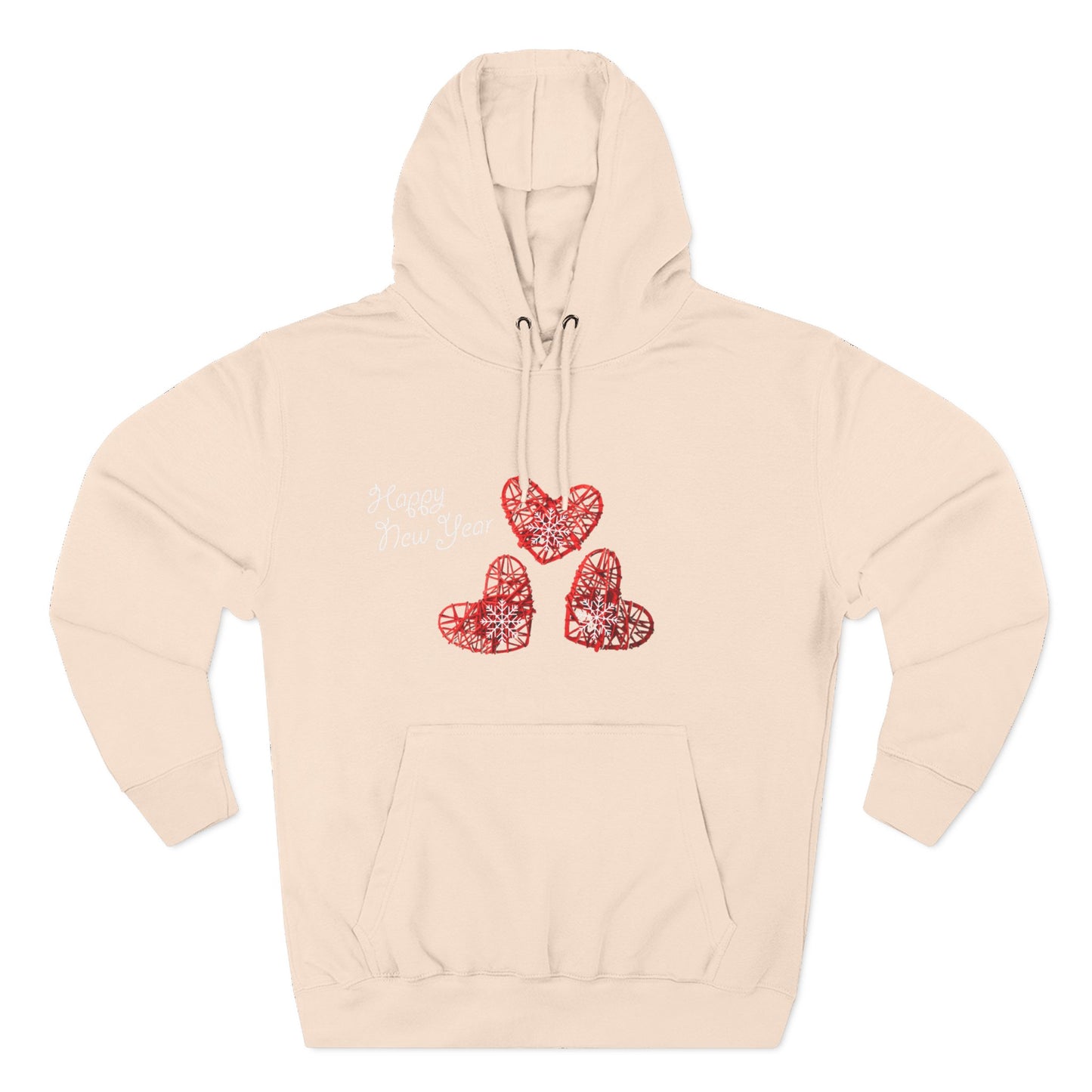Grateful Joyful Blessed Hoodie — Heart Graphic Fleece Pullover