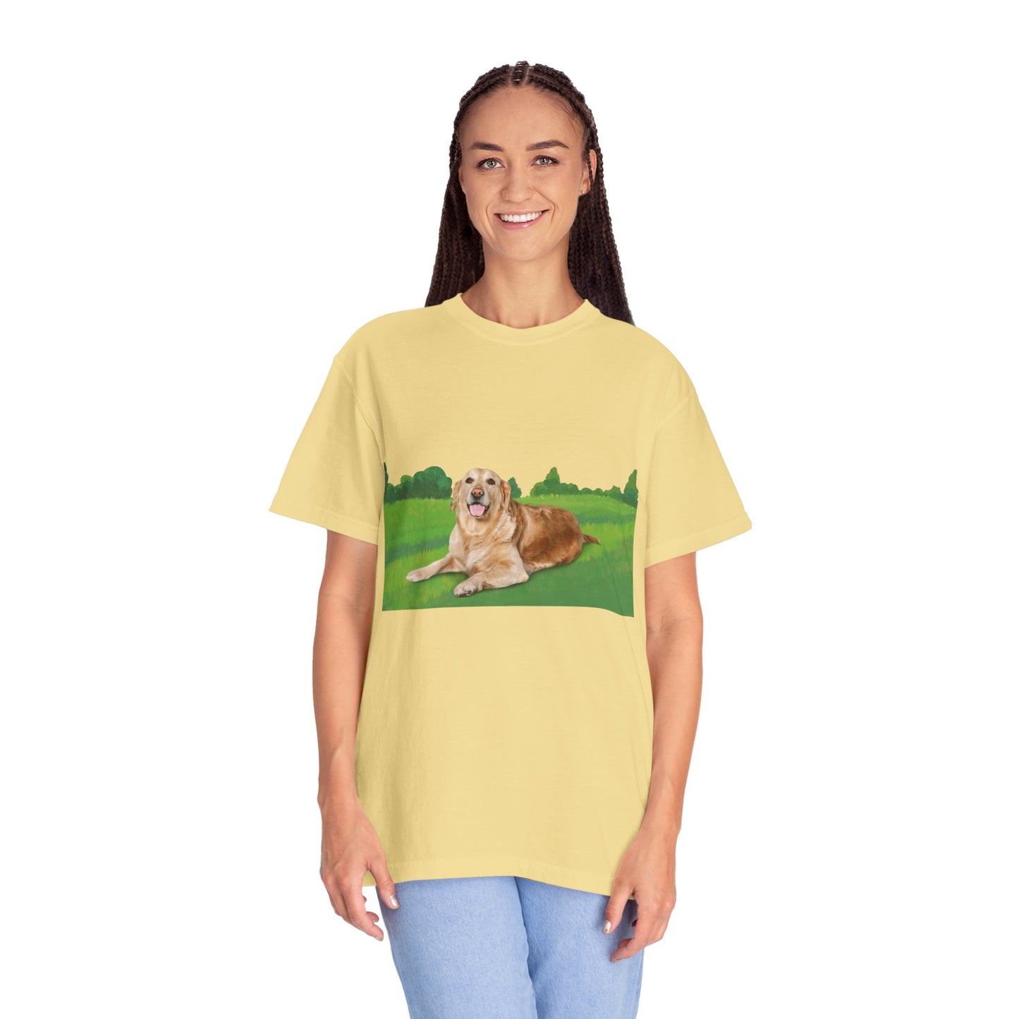Golden Retriever Graphic T-Shirt — "Born to Lead" Dog Lover Tee