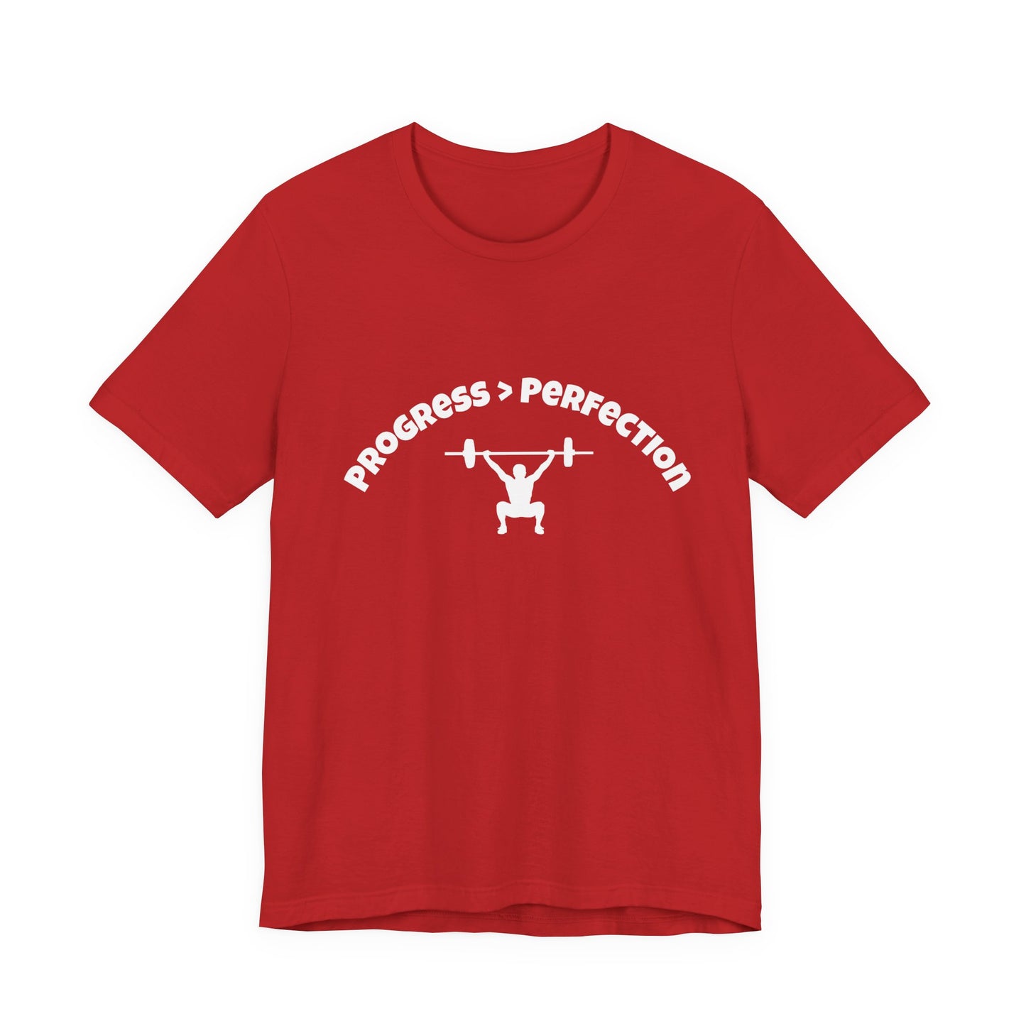 Progress > Perfection Weightlifting T‑Shirt — Motivational Gym Tee