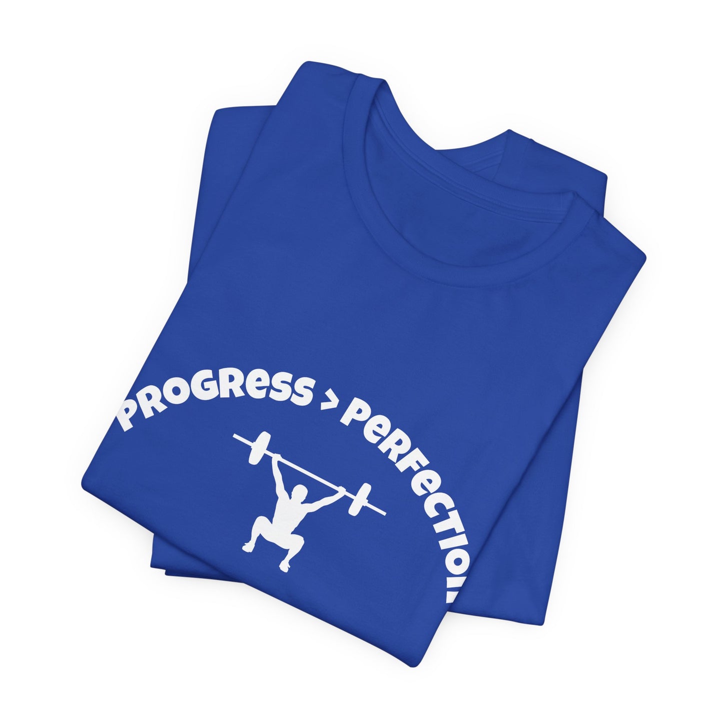 Progress > Perfection Weightlifting T‑Shirt — Motivational Gym Tee