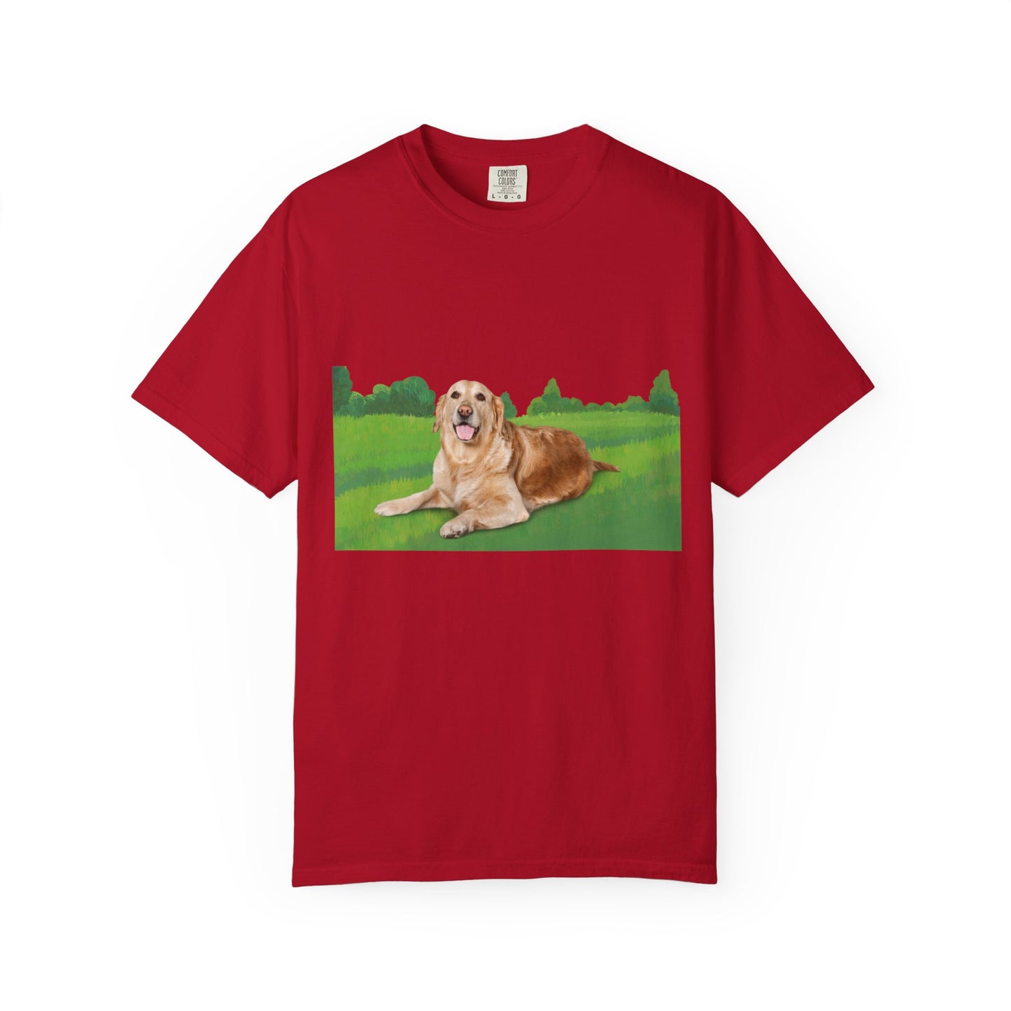 Golden Retriever Graphic T-Shirt — "Born to Lead" Dog Lover Tee