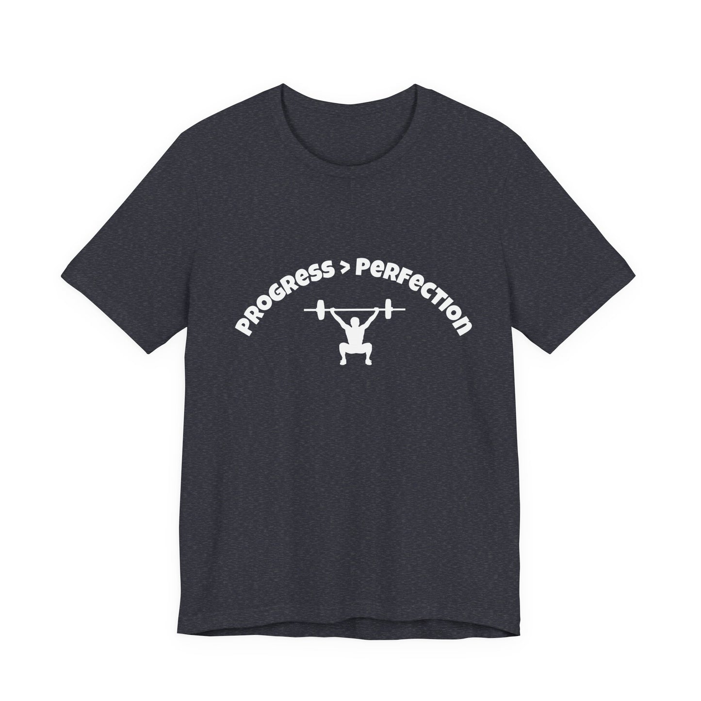 Progress > Perfection Weightlifting T‑Shirt — Motivational Gym Tee