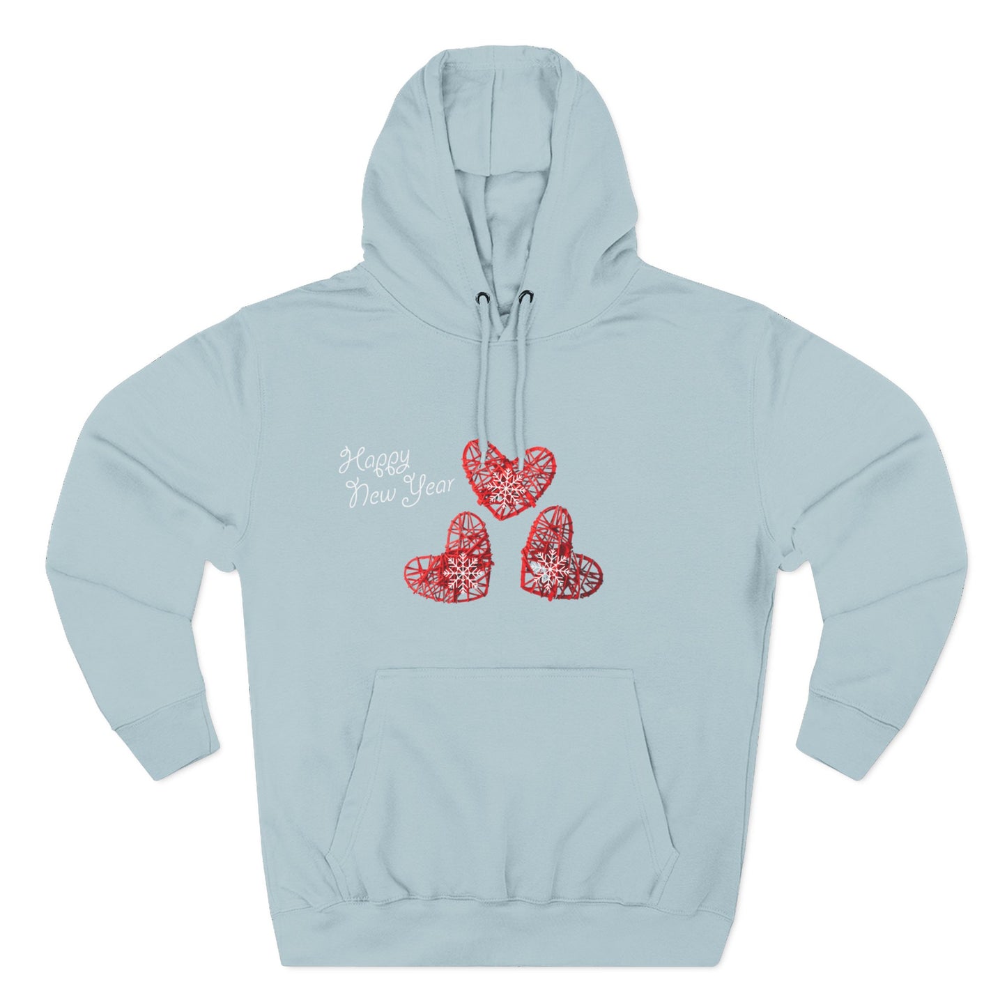 Grateful Joyful Blessed Hoodie — Heart Graphic Fleece Pullover