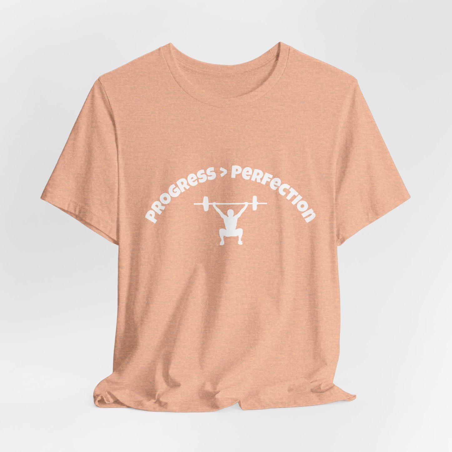 Progress > Perfection Weightlifting T‑Shirt — Motivational Gym Tee