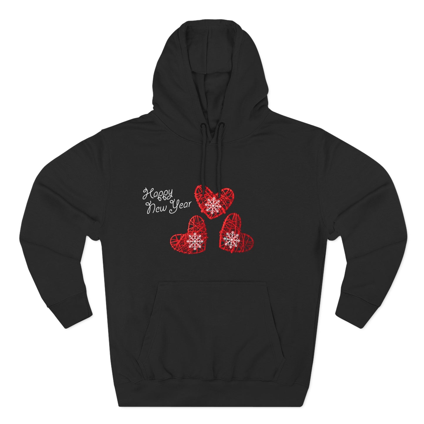 Grateful Joyful Blessed Hoodie — Heart Graphic Fleece Pullover