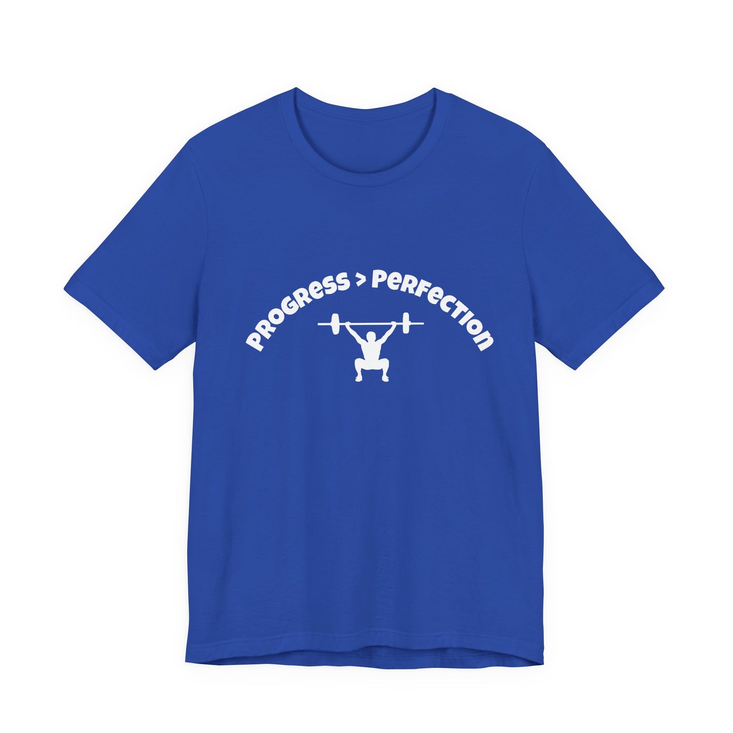 Progress > Perfection Weightlifting T‑Shirt — Motivational Gym Tee