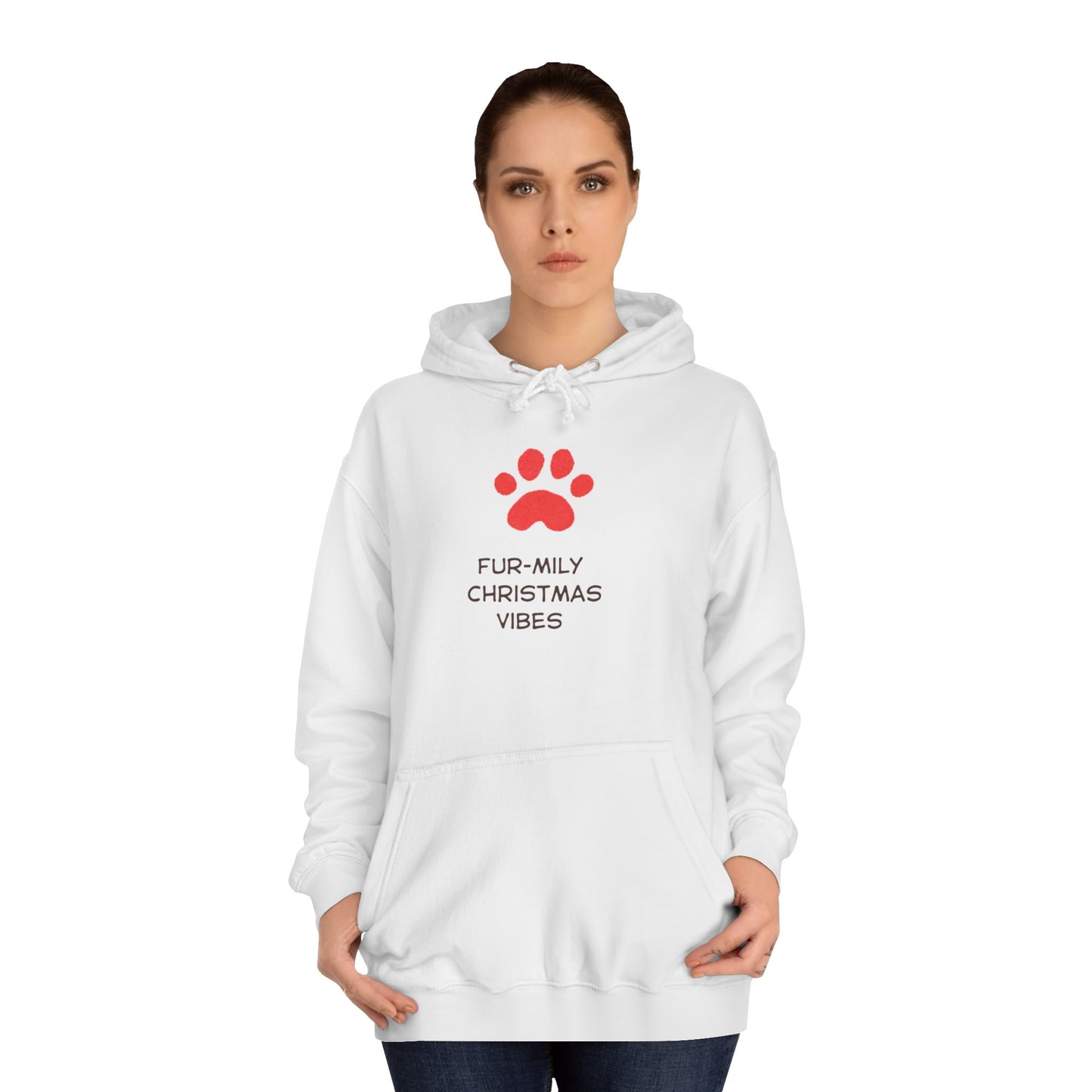 College Paw Hoodie – Cute Red Paw Print Campus Sweatshirt
