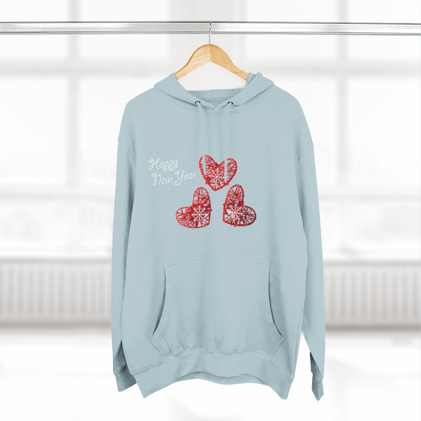 Grateful Joyful Blessed Hoodie — Heart Graphic Fleece Pullover