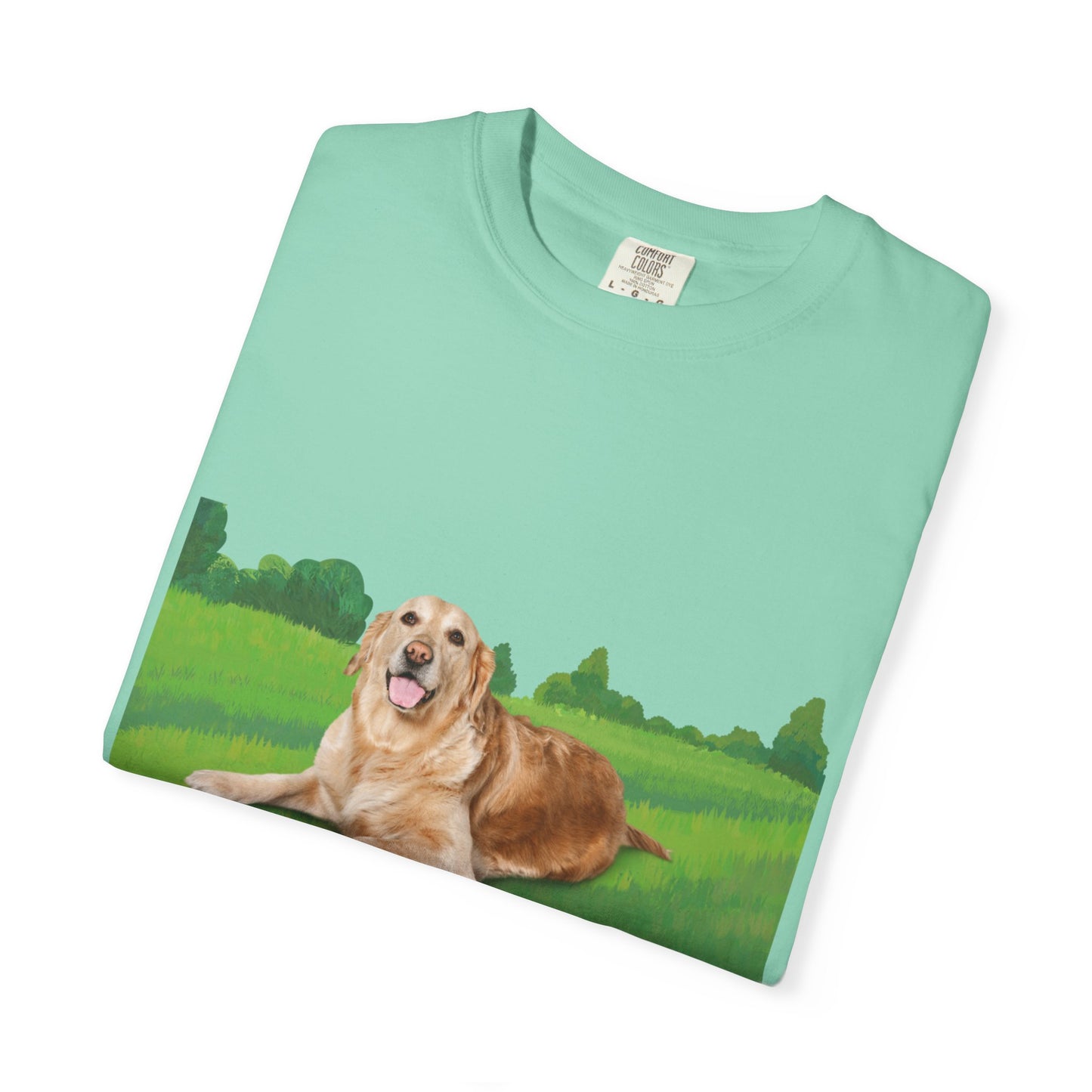 Golden Retriever Graphic T-Shirt — "Born to Lead" Dog Lover Tee