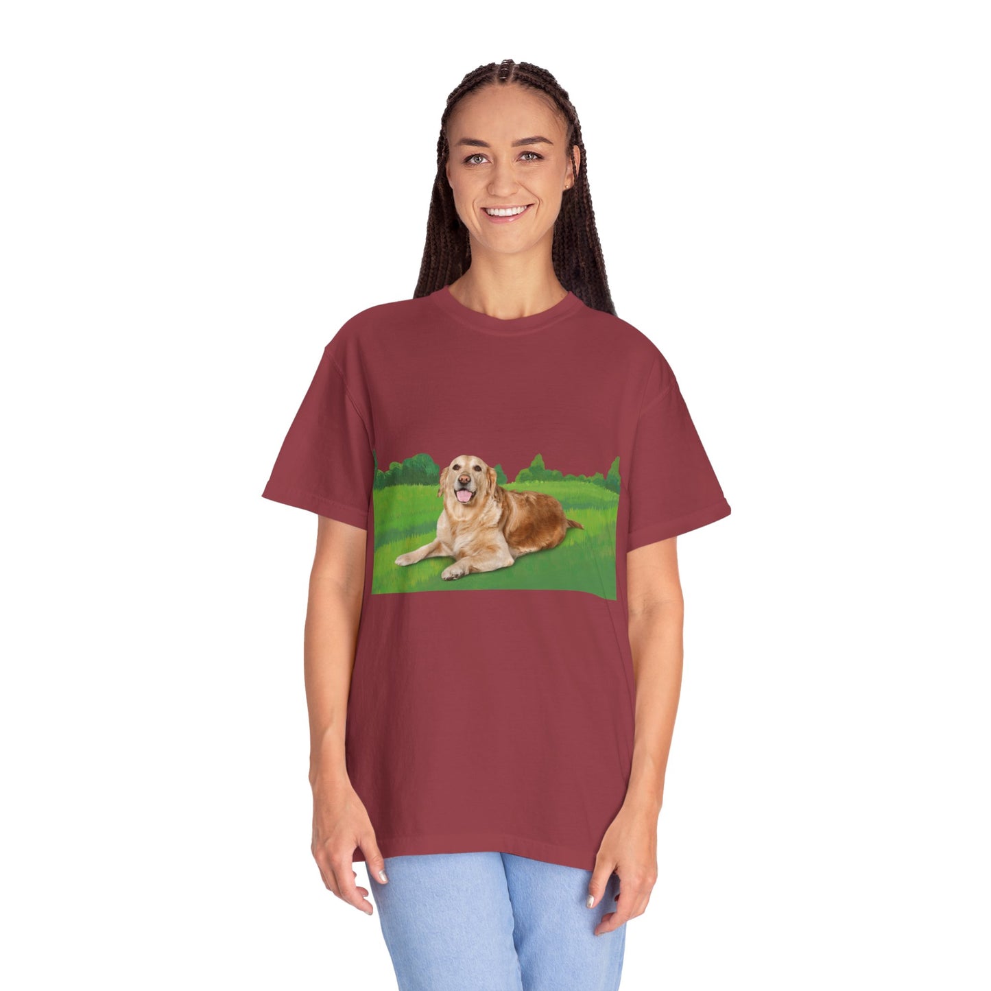 Golden Retriever Graphic T-Shirt — "Born to Lead" Dog Lover Tee