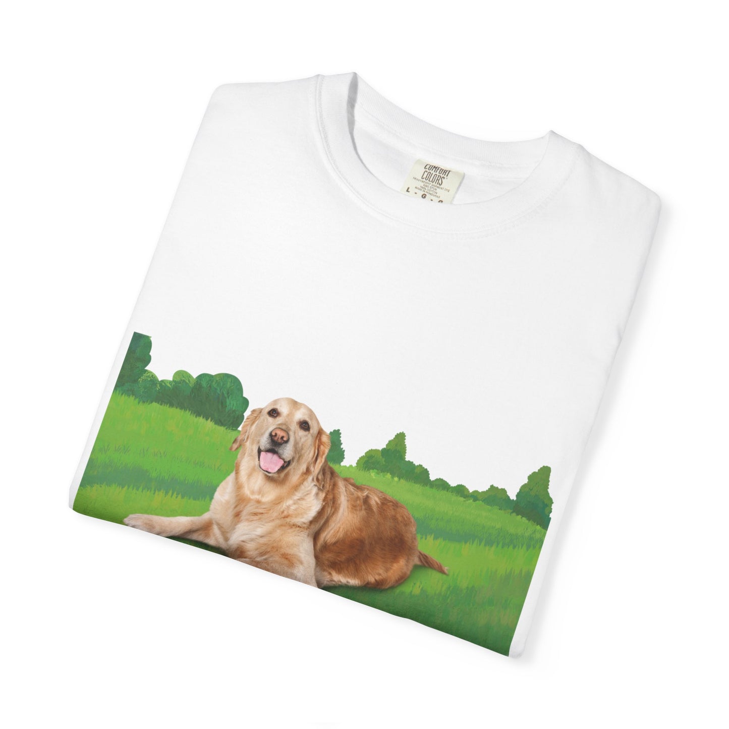 Golden Retriever Graphic T-Shirt — "Born to Lead" Dog Lover Tee