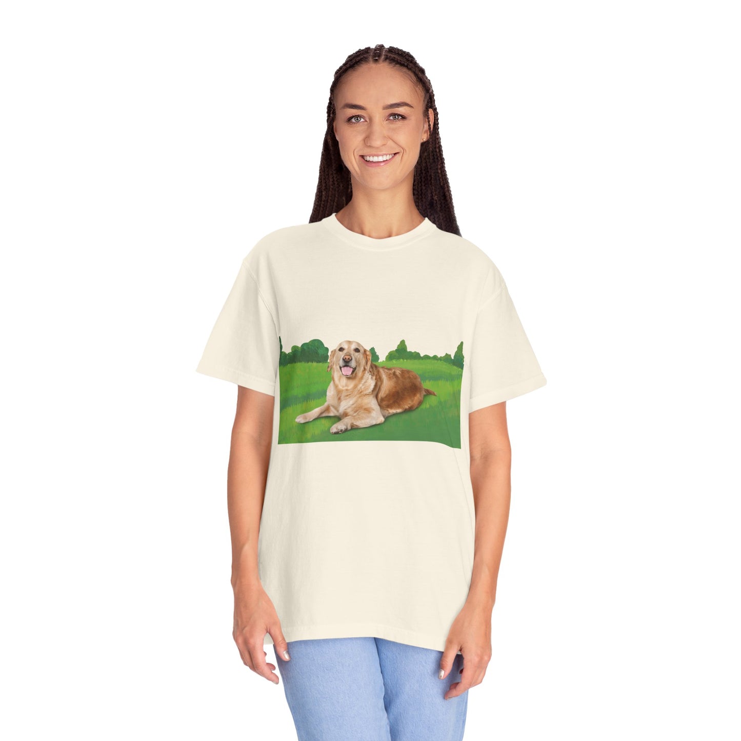 Golden Retriever Graphic T-Shirt — "Born to Lead" Dog Lover Tee