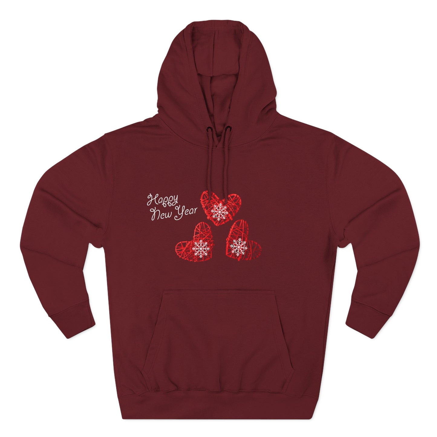 Grateful Joyful Blessed Hoodie — Heart Graphic Fleece Pullover