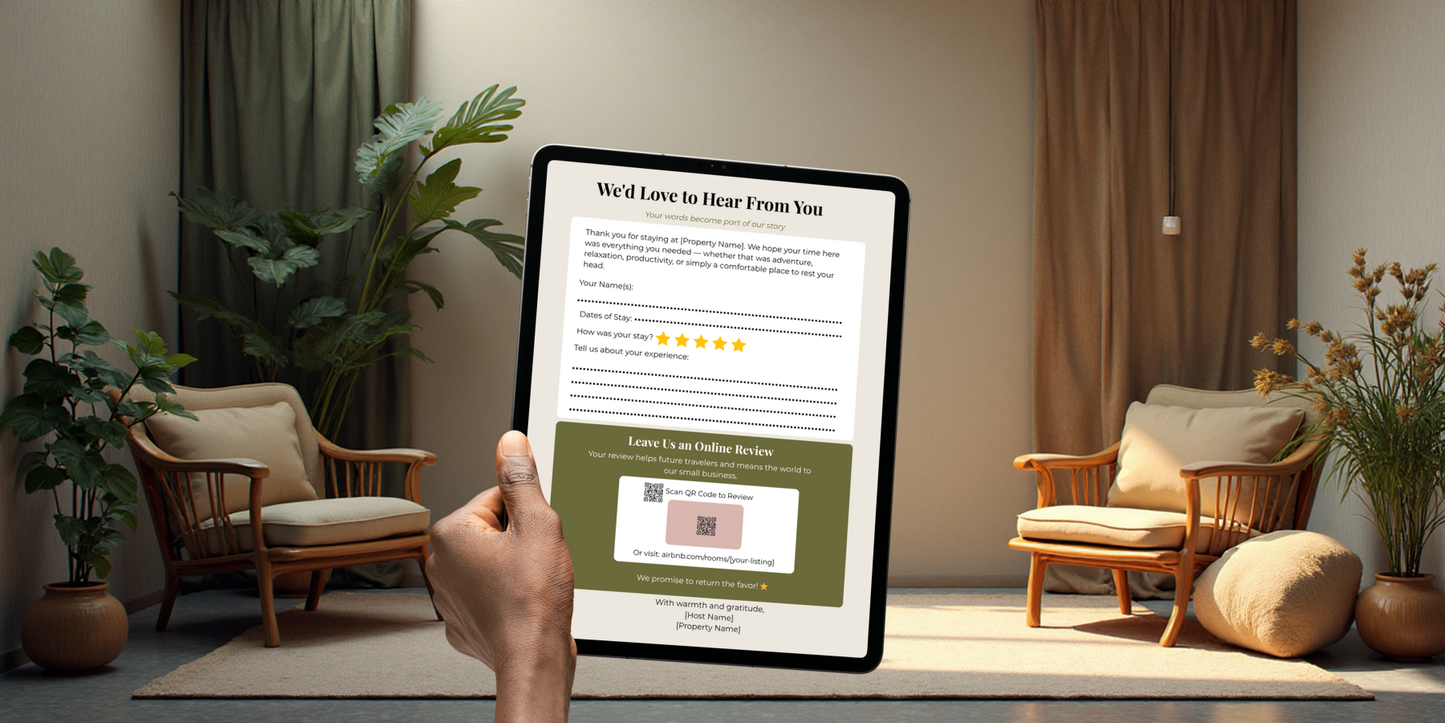 Airbnb Host Welcome Book Template - Editable Canva